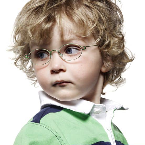 blonde boy wears lindberg glasses