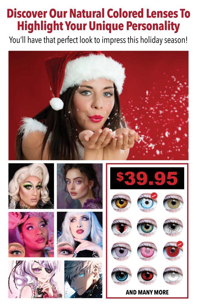 x-mas colored contacts