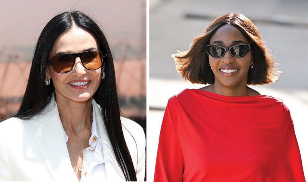 oliver peoples - demi moore and ayo edebiri