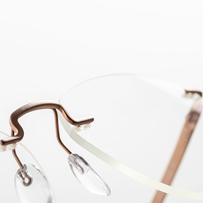 Silhouette The Visionary rimless frame nose bridge detail